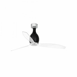 MINI ETERFAN M, černá/transparentní, stropní ventilátor s DC motorem - FARO Obrázek pro produkt MINI ETERFAN M, černá/transparentní, stropní ventilátor s DC motorem - FARO