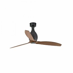 MINI ETERFAN M, černá/dřevo, stropní ventilátor s DC motorem - FARO Obrázek pro produkt MINI ETERFAN M, černá/dřevo, stropní ventilátor s DC motorem - FARO