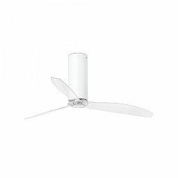 TUBE FAN, bílá/transparentní, stropní ventilátor s DC motorem - FARO Obrázek pro produkt TUBE FAN, bílá/transparentní, stropní ventilátor s DC motorem - FARO