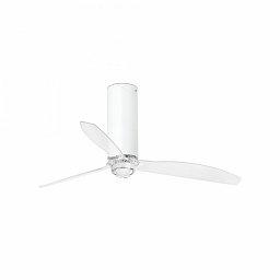 TUBE FAN M LED, bílá/transparentní, stropní LED ventilátor s DC motorem - FARO Obrázek pro produkt TUBE FAN M LED, bílá/transparentní, stropní LED ventilátor s DC motorem - FARO
