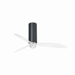 TUBE FAN M LED, černá/transparentní, stropní LED ventilátor s DC motorem - FARO Obrázek pro produkt TUBE FAN M LED, černá/transparentní, stropní LED ventilátor s DC motorem - FARO