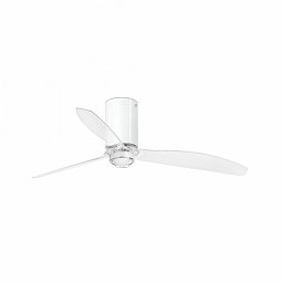 MINI TUBE FAN M LED, bílá/transparentní, stropní LED ventilátor s DC motorem - FARO Obrázek pro produkt MINI TUBE FAN M LED, bílá/transparentní, stropní LED ventilátor s DC motorem - FARO