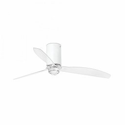 MINI TUBE FAN M LED, bílá/transparentní, stropní LED ventilátor s DC motorem - FARO Obrázek pro produkt MINI TUBE FAN M LED, bílá/transparentní, stropní LED ventilátor s DC motorem - FARO