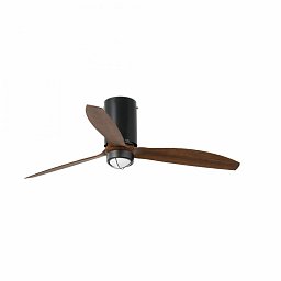 MINI TUBE FAN M LED, černá/dřevo, stropní ventilátor s DC motorem - FARO Obrázek pro produkt MINI TUBE FAN M LED, černá/dřevo, stropní ventilátor s DC motorem - FARO
