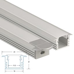 AKCE - Vestavný hliníkový profil VL, 22x13 mm, matný difuzor, komplet, 1 m
Obrázek pro produkt AKCE - Vestavný hliníkový profil VL, 22x13 mm, matný difuzor, komplet, 1 m