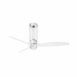 TUBE FAN M LED, transparentní, stropní LED ventilátor s DC motorem - FARO Obrázek pro produkt TUBE FAN M LED, transparentní, stropní LED ventilátor s DC motorem - FARO