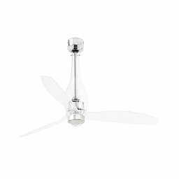 ETERFAN M LED, transparentní, stropní LED ventilátor s DC motorem - FARO Obrázek pro produkt ETERFAN M LED, transparentní, stropní LED ventilátor s DC motorem - FARO
