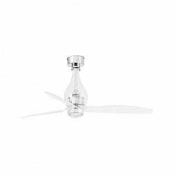 MINI ETERFAN M LED, transparentní, stropní LED ventilátor s DC motorem - FARO Obrázek pro produkt MINI ETERFAN M LED, transparentní, stropní LED ventilátor s DC motorem - FARO