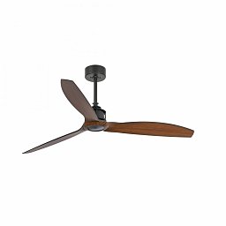 JUST FAN M, černá/dřevo, stropní ventilátor s DC motorem - FARO Obrázek pro produkt JUST FAN M, černá/dřevo, stropní ventilátor s DC motorem - FARO