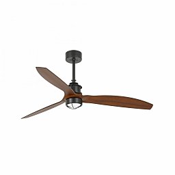 JUST FAN M LED, černá/dřevo, stropní LED ventilátor s DC motorem - FARO Obrázek pro produkt JUST FAN M LED, černá/dřevo, stropní LED ventilátor s DC motorem - FARO