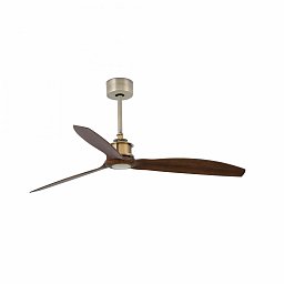 JUST FAN M, starozlatá/dřevo, stropní ventilátor s DC motorem - FARO Obrázek pro produkt JUST FAN M, starozlatá/dřevo, stropní ventilátor s DC motorem - FARO