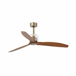 DECO FAN M, zlatá/dřevo, stropní LED ventilátor s DC motorem - FARO Obrázek pro produkt DECO FAN M, zlatá/dřevo, stropní LED ventilátor s DC motorem - FARO