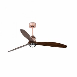 JUST FAN M LED, měď/dřevo, stropní LED ventilátor s DC motorem - FARO Obrázek pro produkt JUST FAN M LED, měď/dřevo, stropní LED ventilátor s DC motorem - FARO