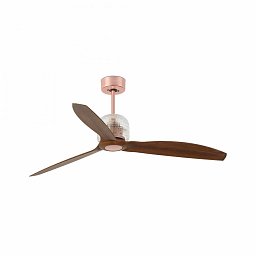 DECO FAN M, měď/dřevo, stropní LED ventilátor s DC motorem - FARO Obrázek pro produkt DECO FAN M, měď/dřevo, stropní LED ventilátor s DC motorem - FARO