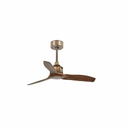 JUST FAN XS, starozlatá/dřevo, stropní ventilátor 81cm - FARO Obrázek pro produkt JUST FAN XS, starozlatá/dřevo, stropní ventilátor 81cm - FARO