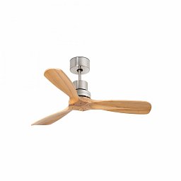 MINI LANTAU S, nikl/borovice, stropní ventilátor s DC motorem - FARO Obrázek pro produkt MINI LANTAU S, nikl/borovice, stropní ventilátor s DC motorem - FARO