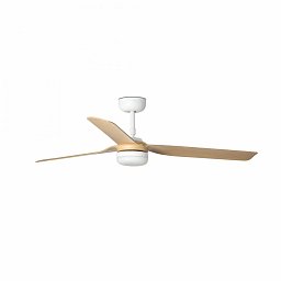 PUNT M LED, bílá/světlé dřevo, stropní ventilátor s DC motorem - FARO Obrázek pro produkt PUNT M LED, bílá/světlé dřevo, stropní ventilátor s DC motorem - FARO
