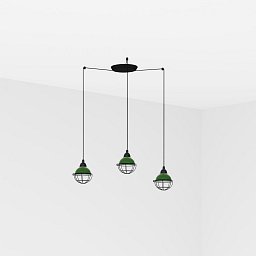 CLAIRE závěsné svítidlo, zelená 3L - FARO Obrázek pro produkt CLAIRE závěsné svítidlo, zelená 3L - FARO