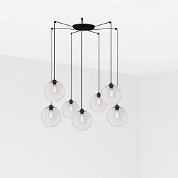 CLARA závěsné svítidlo, transparentní, 7L - FARO Obrázek pro produkt CLARA závěsné svítidlo, transparentní, 7L - FARO