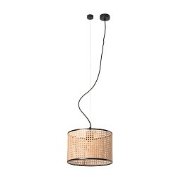 MAMBO závěsné svítidlo, černá/ratan, pr.320 - FARO Obrázek pro produkt MAMBO závěsné svítidlo, černá/ratan, pr.320 - FARO