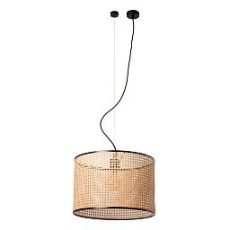 MAMBO závěsné svítidlo, černá/ratan, pr.450 - FARO Obrázek pro produkt MAMBO závěsné svítidlo, černá/ratan, pr.450 - FARO