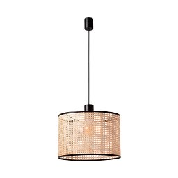 MAMBO 450 závěsné svítidlo, černá/ratan, pr.450 - FARO Obrázek pro produkt MAMBO 450 závěsné svítidlo, černá/ratan, pr.450 - FARO