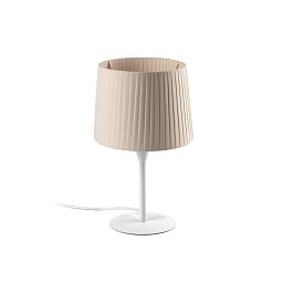 SAMBA bílá/skládaná béžová mini stolní lampa - FARO Obrázek pro produkt SAMBA bílá/skládaná béžová mini stolní lampa - FARO