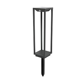 SAURA LED solární sloupková lampa, tmavě šedá - FARO Obrázek pro produkt SAURA LED solární sloupková lampa, tmavě šedá - FARO