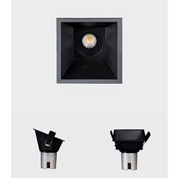 Zápustné svítidlo NOON SQ ASYMETRIC černé 5W 3000K - KOHL-Lighting Obrázek pro produkt Zápustné svítidlo NOON SQ ASYMETRIC černé 5W 3000K - KOHL-Lighting