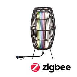 Plug & Shine LED světelný objekt Smart Home Zigbee Basket IP44 RGBW 3,2W černá - PAULMANN Obrázek pro produkt Plug & Shine LED světelný objekt Smart Home Zigbee Basket IP44 RGBW 3,2W černá - PAULMANN