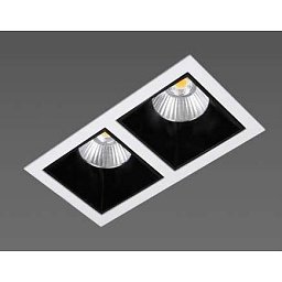 Zápustné svítidlo BASIT MONET CREE 2x12W 155x82mm 25º bílá / černá 2700K - BPM Obrázek pro produkt Zápustné svítidlo BASIT MONET CREE 2x12W 155x82mm 25º bílá / černá 2700K - BPM