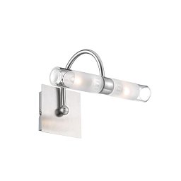 Nástěnné svítidlo nad zrcadlo DRITTO čiré sklo nikl satén kov G9 2x5W 230V IP44 bez žárovky - NOVA LUCE Obrázek pro produkt Nástěnné svítidlo nad zrcadlo DRITTO čiré sklo nikl satén kov G9 2x5W 230V IP44 bez žárovky - NOVA LUCE