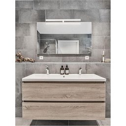 Svítidlo na zrcadla GLIM bílý hliník a akryl LED 18W 230V 3000K IP44 - NOVA LUCE Obrázek pro produkt Svítidlo na zrcadla GLIM bílý hliník a akryl LED 18W 230V 3000K IP44 - NOVA LUCE