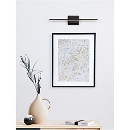 Nástěnné svítidlo nad obrazy AZURE černý hliník a akryl LED 12.5W 230V 3000K IP20 - NOVA LUCE Obrázek pro produkt Nástěnné svítidlo nad obrazy AZURE černý hliník a akryl LED 12.5W 230V 3000K IP20 - NOVA LUCE