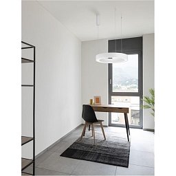 Závěsné svítidlo MORBIDO bílý hliník a akryl LED 50W 230V 2700K - 4000K IP20 vč. dálkového ovládání stmívatelné Tuya - NOVA LUCE Obrázek pro produkt Závěsné svítidlo MORBIDO bílý hliník a akryl LED 50W 230V 2700K - 4000K IP20 vč. dálkového ovládání stmívatelné Tuya - NOVA LUCE