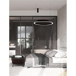 Závěsné svítidlo MORBIDO černý hliník a akryl LED 80W 230V 2700K - 4000K IP20 vč. dálkového ovládání stmívatelné Tuya - NOVA LUCE Obrázek pro produkt Závěsné svítidlo MORBIDO černý hliník a akryl LED 80W 230V 2700K - 4000K IP20 vč. dálkového ovládání stmívatelné Tuya - NOVA LUCE