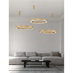 Závěsné svítidlo MORBIDO zlatý mosazný hliník a akryl LED 80W 230V 2700K - 4000K IP20 vč. dálkového ovládání stmívatelné Tuya - NOVA LUCE Obrázek pro produkt Závěsné svítidlo MORBIDO zlatý mosazný hliník a akryl LED 80W 230V 2700K - 4000K IP20 vč. dálkového ovládání stmívatelné Tuya - NOVA LUCE