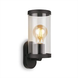 Venkovní svítidlo, černá, 1x E27 / max. 12W - BRILO Obrázek pro produkt Venkovní svítidlo, černá, 1x E27 / max. 12W - BRILO