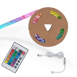 RGB LED pásek 500 cm 0,04W bílé - BRILO Obrázek pro produkt RGB LED pásek 500 cm 0,04W bílé - BRILO