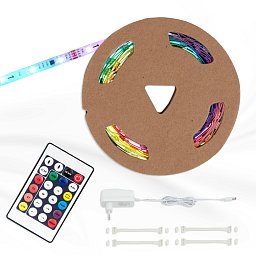RGB LED pásek 500 cm 0,12W bílé - BRILO Obrázek pro produkt RGB LED pásek 500 cm 0,12W bílé - BRILO