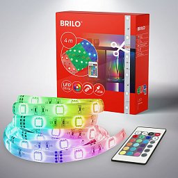 Digitální RGB LED pásek s hudebním senzorem 500 cm 0,12W bílé - BRILO Obrázek pro produkt Digitální RGB LED pásek s hudebním senzorem 500 cm 0,12W bílé - BRILO