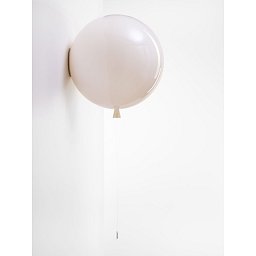 Nástěnné svítidlo MEMORY světle růžové lesklé 25cm 15W E27 černý spínač - BROKIS C Obrázek pro produkt Nástěnné svítidlo MEMORY světle růžové lesklé 25cm 15W E27 černý spínač - BROKIS C