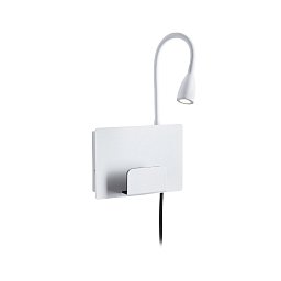 LED nástěnné svítidlo Halina USB C 2700K 230V 2,4W bílá mat - PAULMANN Obrázek pro produkt LED nástěnné svítidlo Halina USB C 2700K 230V 2,4W bílá mat - PAULMANN