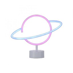 NEON-SATUR LED stolní lampa dekorační vícebarevný motiv na baterie s vypínačem - LEUCHTEN DIREKT / JUST LIGHT Obrázek pro produkt NEON-SATUR LED stolní lampa dekorační vícebarevný motiv na baterie s vypínačem - LEUCHTEN DIREKT / JUST LIGHT