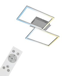 CCT LED stropní svítidlo, 50 cm, 30 W, 3300 lm, hliník - BRILO Obrázek pro produkt CCT LED stropní svítidlo, 50 cm, 30 W, 3300 lm, hliník - BRILO