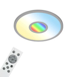 CCT svítidlo LED panel, RGB centrální světlo, pr. 45 cm, 24 W, 2400 lm, stříbrná - BRILO Obrázek pro produkt CCT svítidlo LED panel, RGB centrální světlo, pr. 45 cm, 24 W, 2400 lm, stříbrná - BRILO