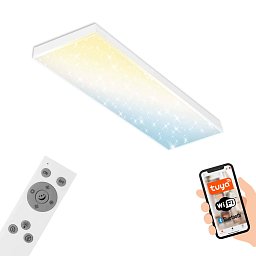 Hvězdné nebe CCT svítidlo LED panel, 100 cm, 28 W, 3000 lm, bílé - BRILO Obrázek pro produkt Hvězdné nebe CCT svítidlo LED panel, 100 cm, 28 W, 3000 lm, bílé - BRILO