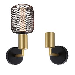 Nástěnné svítidlo Ravi IP44 E27 max. 60W černá mat/zlatá - PAULMANN Obrázek pro produkt Nástěnné svítidlo Ravi IP44 E27 max. 60W černá mat/zlatá - PAULMANN