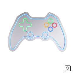 NEON-GAMER LED nástěnné svítidlo vícebarevné motiv gamepad ovladače USB dekorace - LEUCHTEN DIREKT / JUST LIGHT Obrázek pro produkt NEON-GAMER LED nástěnné svítidlo vícebarevné motiv gamepad ovladače USB dekorace - LEUCHTEN DIREKT / JUST LIGHT
