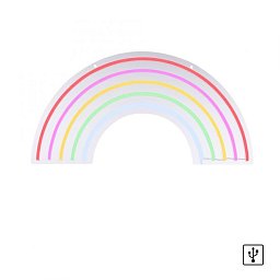 NEON-RAINB LED nástěnné svítidlo motiv duhy vícebarevné USB šňůrový vypínač dekorativní - LEUCHTEN DIREKT / JUST LIGHT Obrázek pro produkt NEON-RAINB LED nástěnné svítidlo motiv duhy vícebarevné USB šňůrový vypínač dekorativní - LEUCHTEN DIREKT / JUST LIGHT